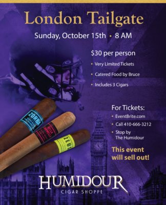 Ravens London Tailgate Cigar Party at the Humidour Cigar Shoppe