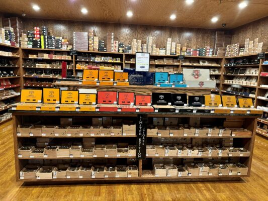 Huge selection of Camacho Cigars, Swag, and Cigar Raffle Prizes at the Humidour Cigar Shoppe in Hunt Valley, Maryland.