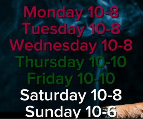 Humidour Cigar Lounge in Hunt Valley, Maryland summer hours.