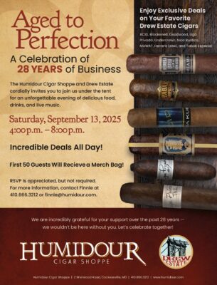Humidour28 Anniversary Bash with Drew Estate Cigars in Hunt Valley, Maryland