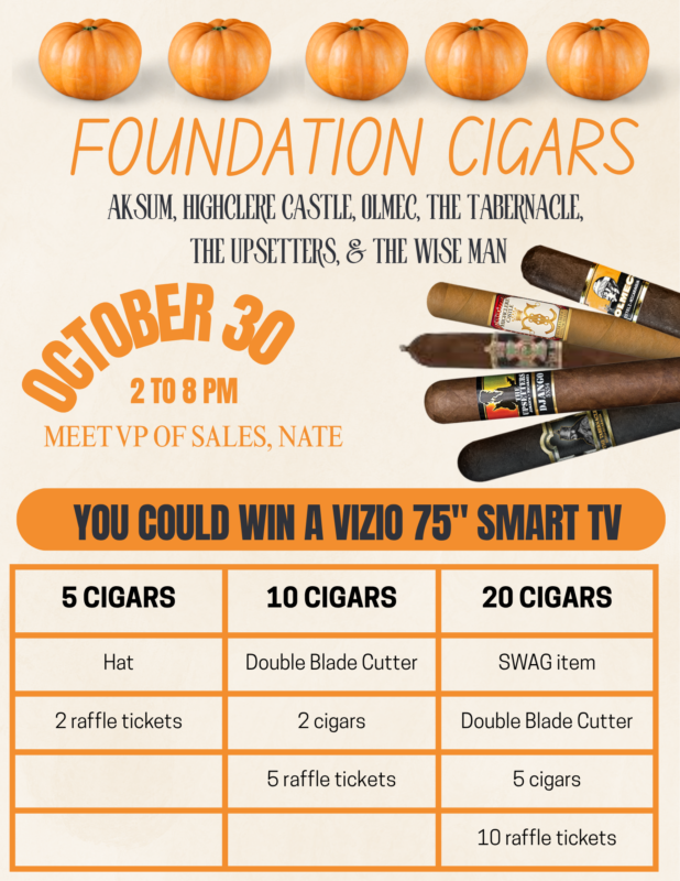 Foundation Premium Cigars at the Humidour Cigar Shoppe